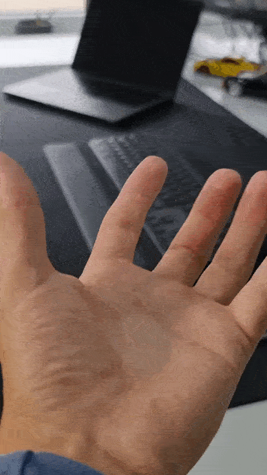 Drop USB C cable into hand