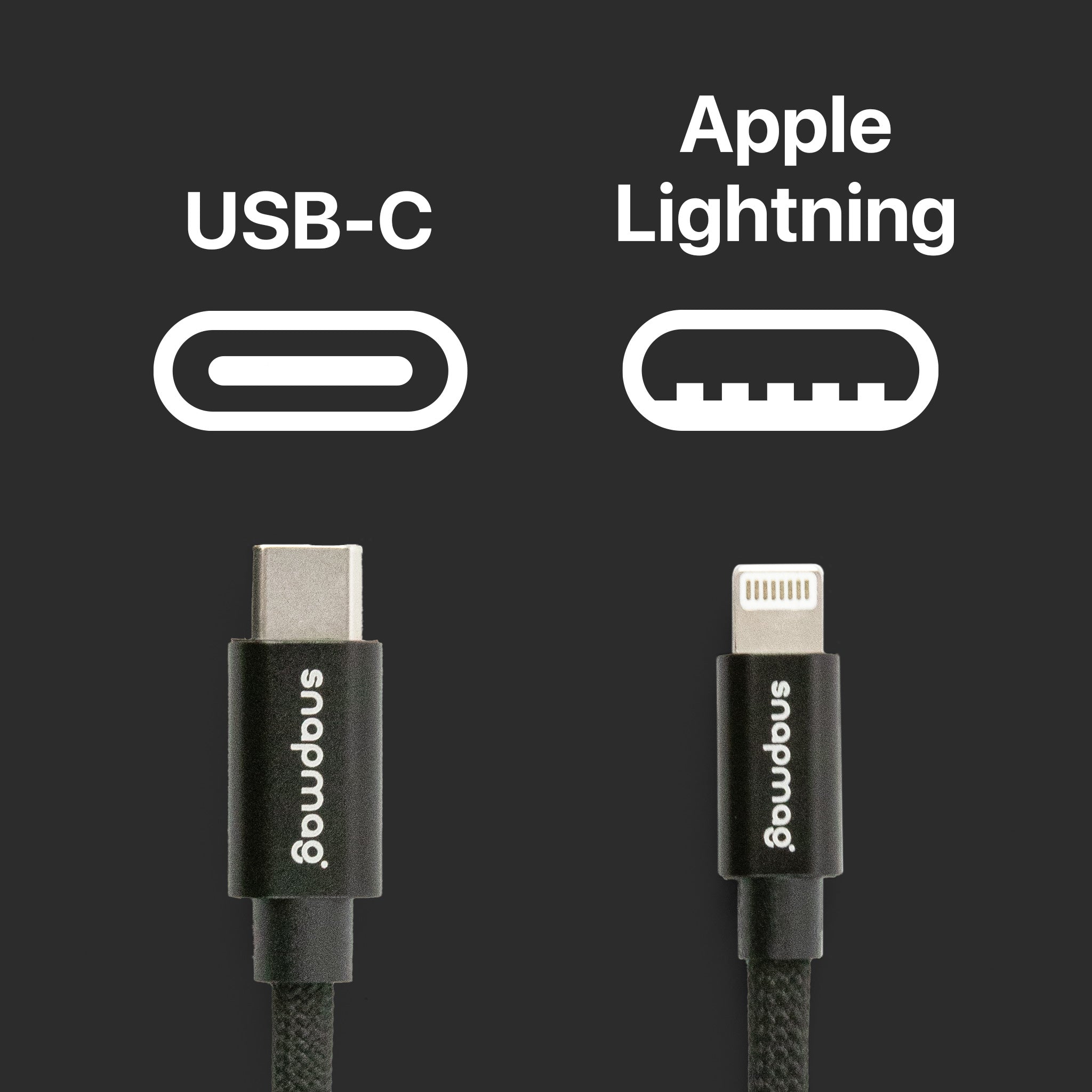 USB-C to Lightning | All Apple Lightning Devices | 4.9 ft / 1.5 m | BLACK EDITION snapmag