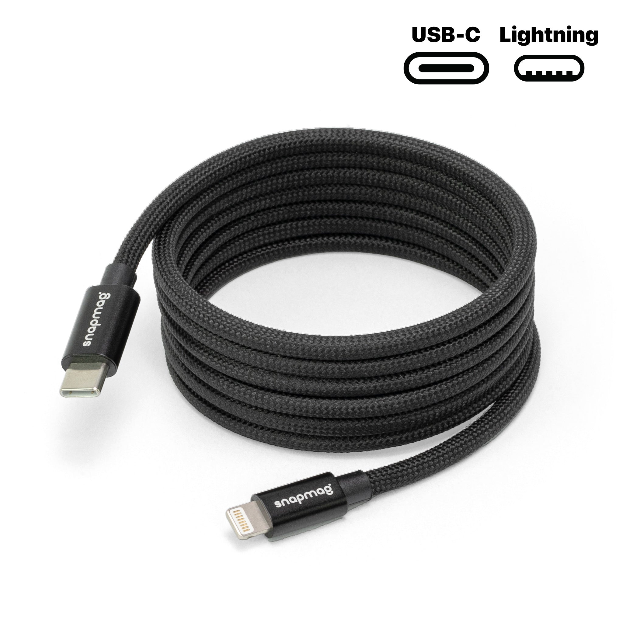 USB-C to Lightning | All Apple Lightning Devices | 4.9 ft / 1.5 m | BLACK EDITION snapmag