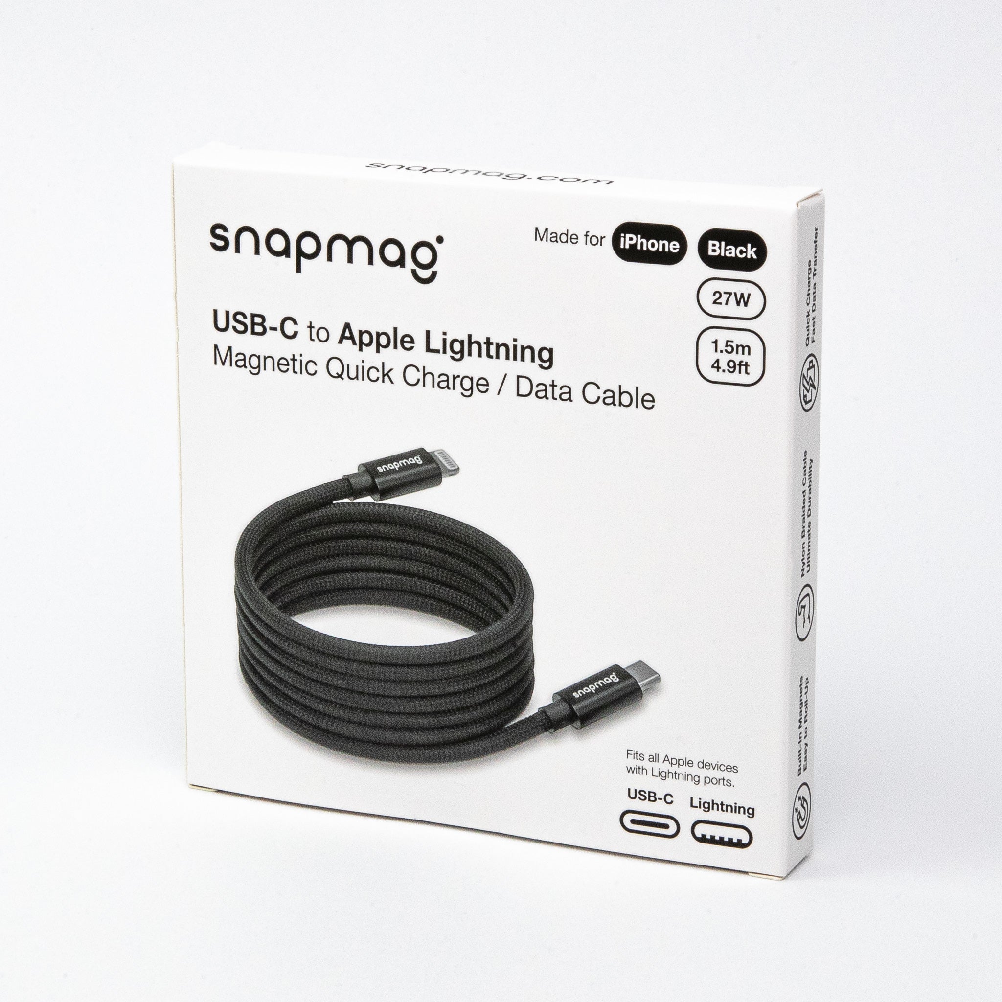 USB-C to Lightning | All Apple Lightning Devices | 4.9 ft / 1.5 m | BLACK EDITION snapmag
