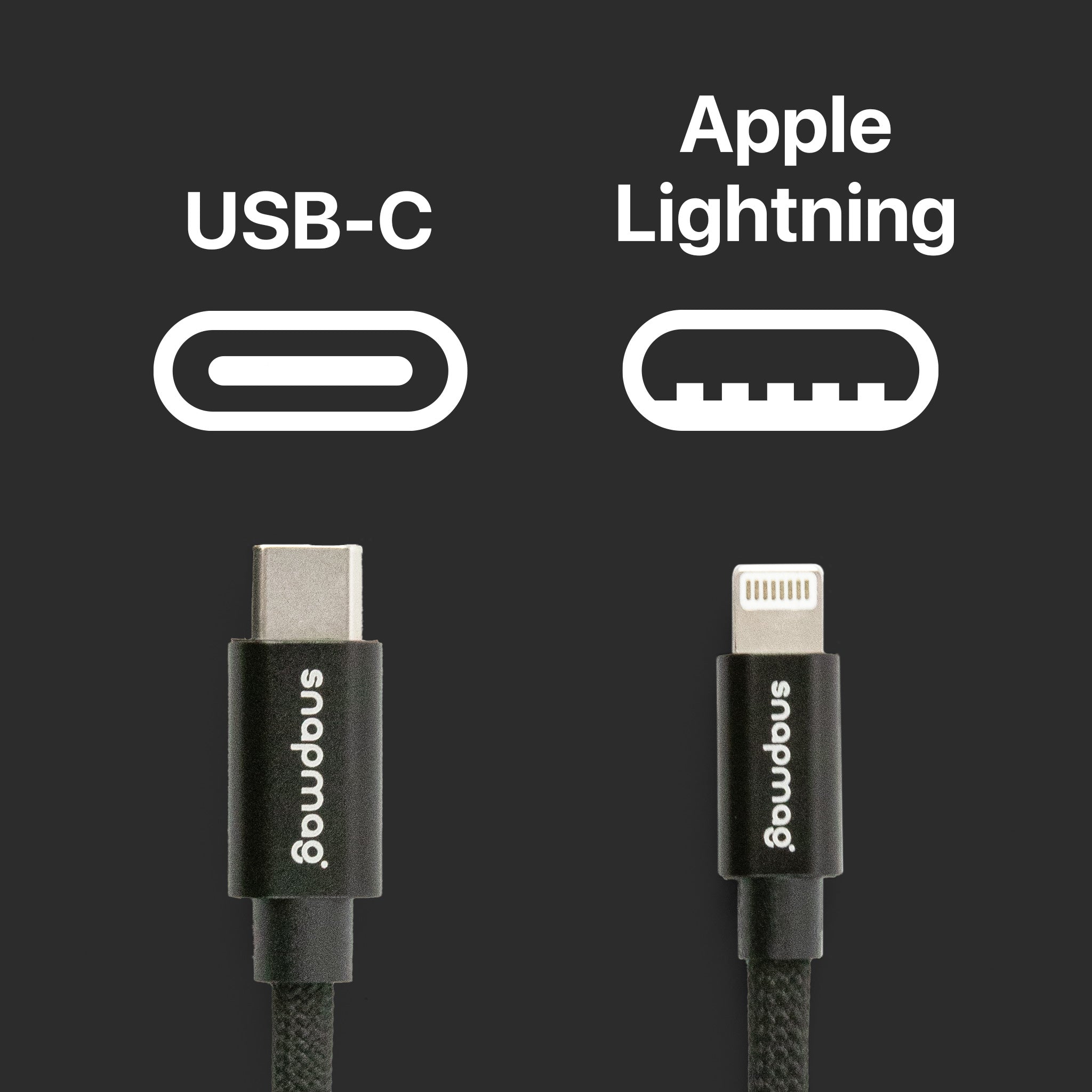 USB-C auf Lightning Kabel | Für alle Apple Lightning-Geräte | 1.5 m | BLACK EDITION