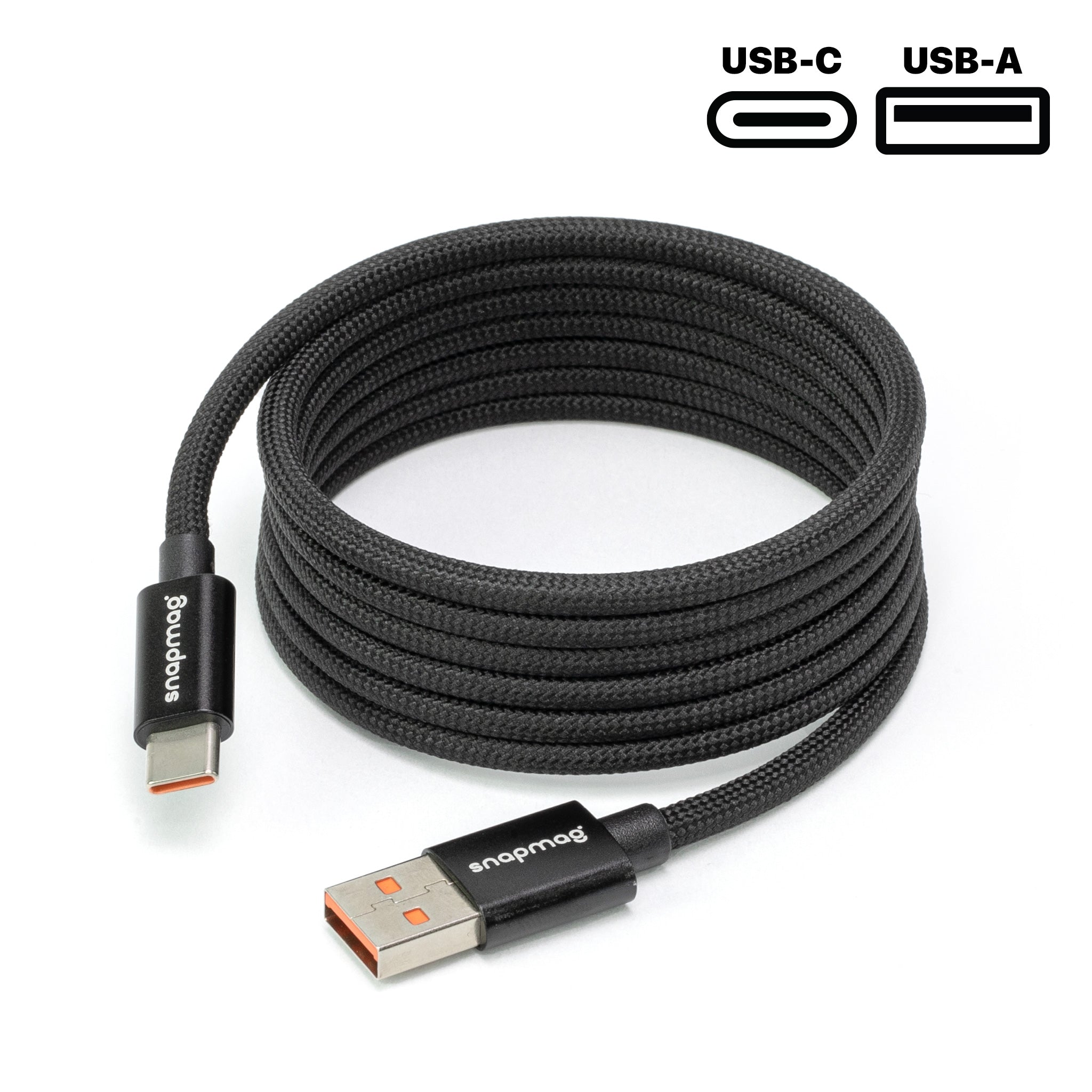 USB-C auf A Kabel | 1.5 m | Universal für alle Typ A und C Geräte | BLACK EDITION