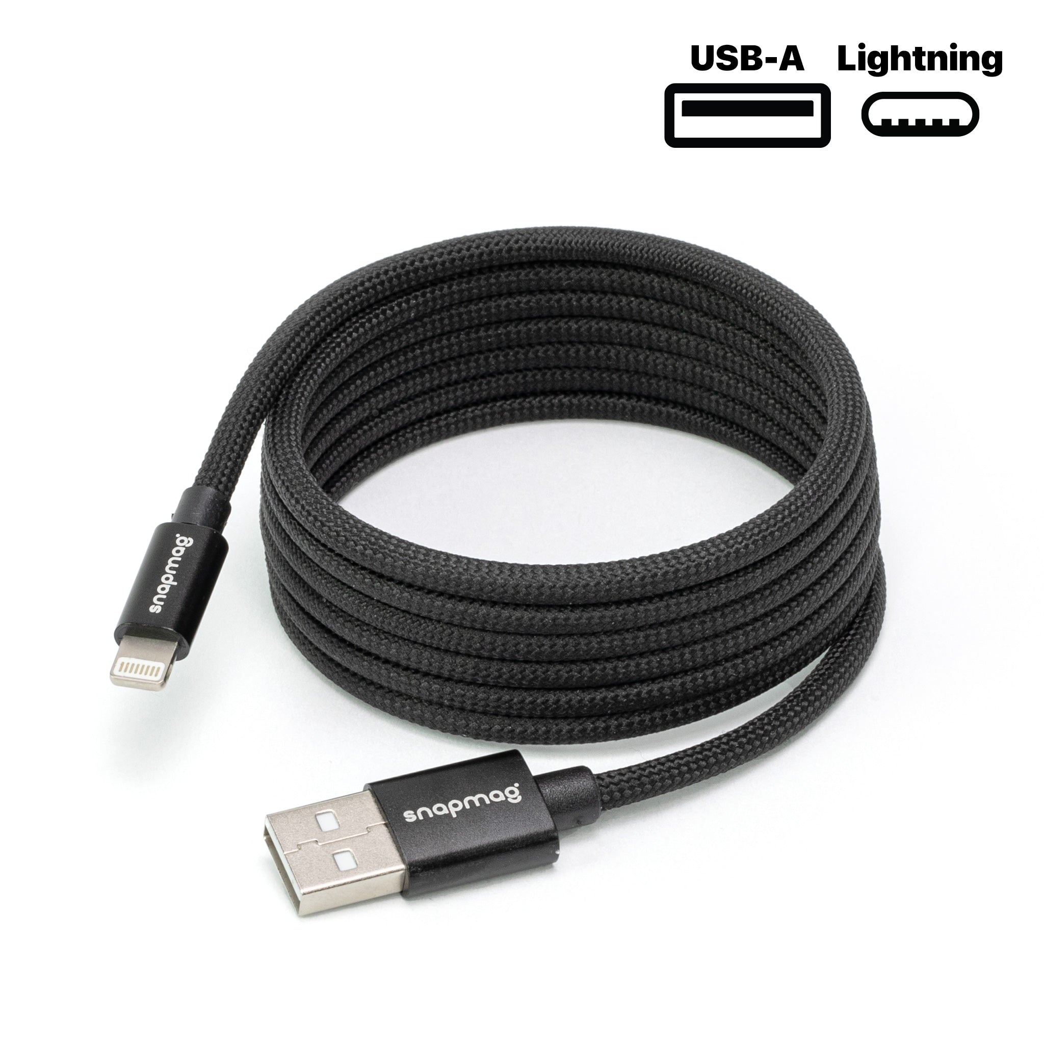 USB-A auf Lightning Kabel | Für alle Apple Lightning-Geräte | 1.5 m | BLACK EDITION
